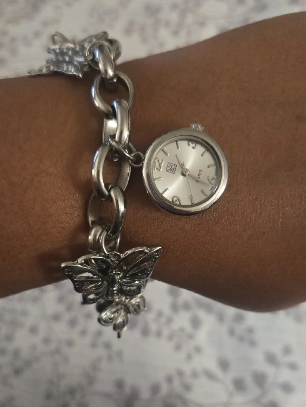 Women's Mixed Silver and Gold Tone Watch and Bracelet Set - Multi-Color